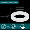 Heat-Resistant Silicone 1-Inch 4/6-Point Sealing Gasket for Water Heaters - Waterproof Rubber Pad