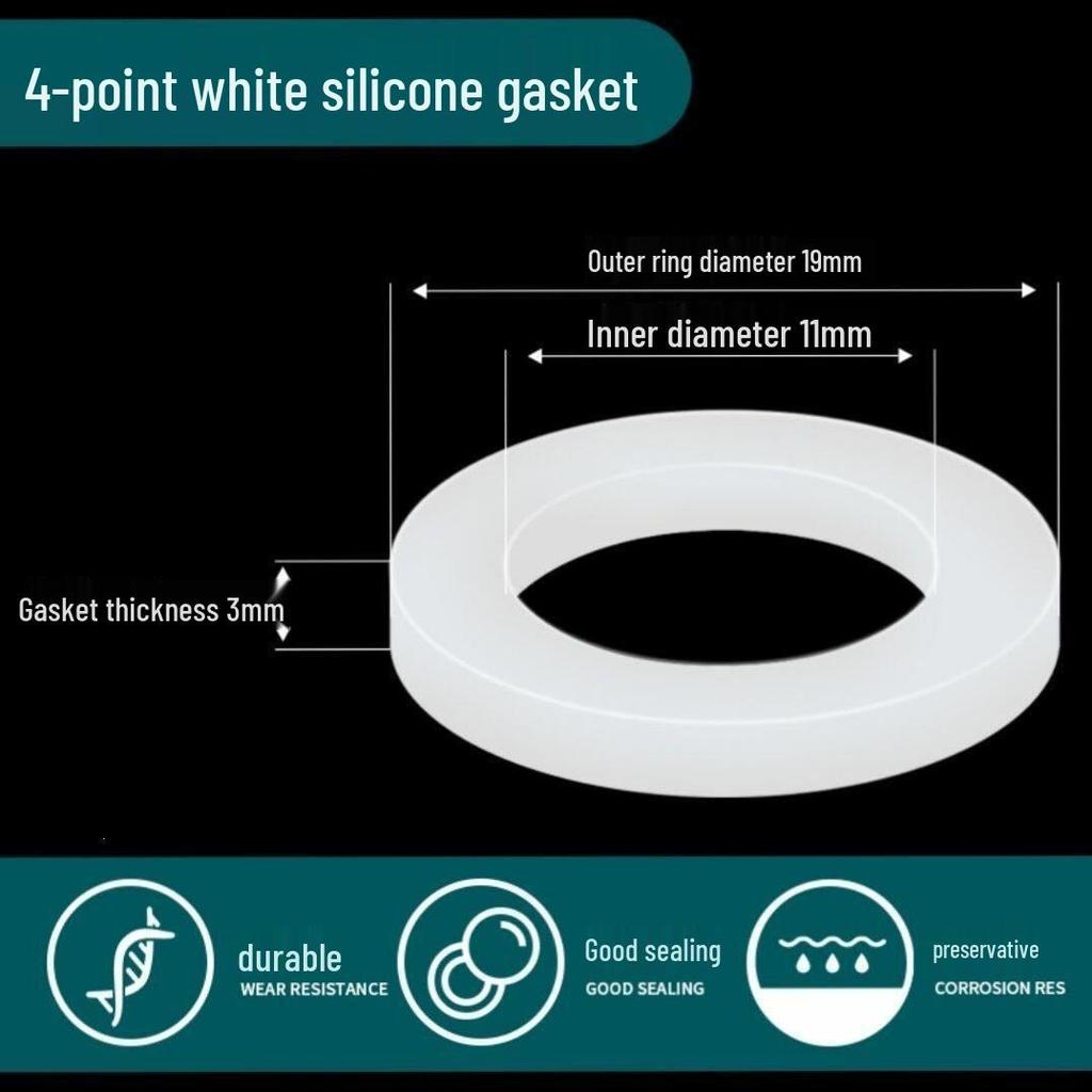 Heat-Resistant Silicone 1-Inch 4/6-Point Sealing Gasket for Water Heaters - Waterproof Rubber Pad