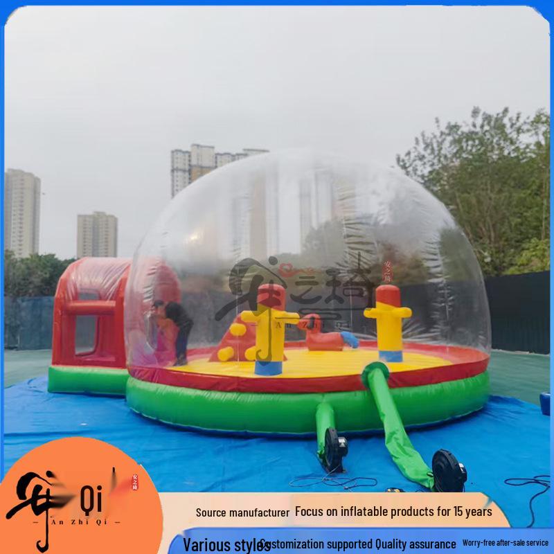 Inflatable Transparent Bubble House Tent - Outdoor Starry Sky Crystal Bouncy Castle for Kids
