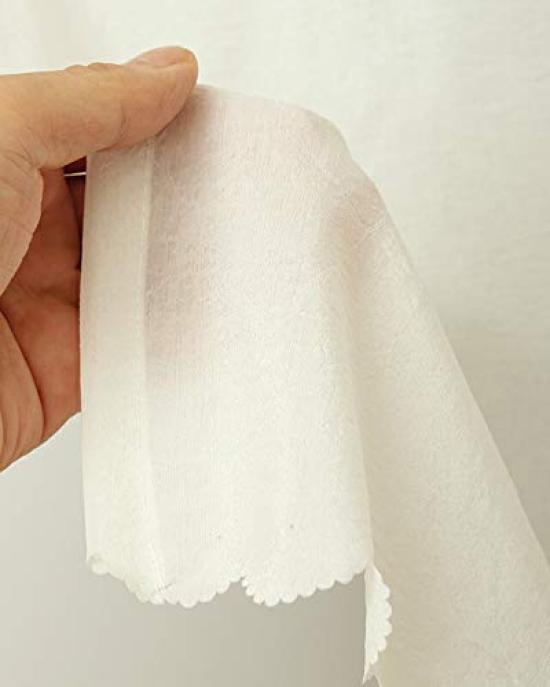 Curtain Heaven Cafe UV Protection Rate Hard To See At Fluffy and Lightweight Width 142cm X Length 75cm for Kitchen Use Curtains, 93.5%, Night, Lace,