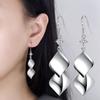 Chic Zirconia Double-Layered Leaf Dangle Earrings with Fresh Sequin Accents