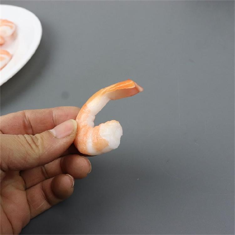 4 Pezzi/Confezione Gamberetti Artificiali Pvc Cibo Similato Modello Gamberetto Cibo Similato