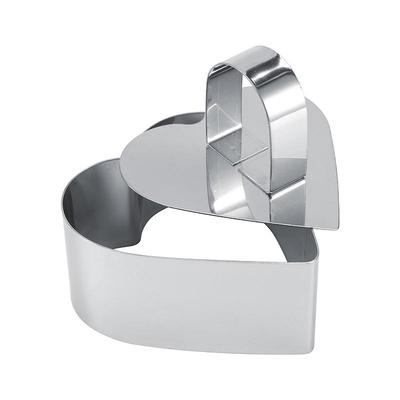 Stainless Steel Cake Baking Mold Salad Dessert Cheese Heart Bakeware Tools