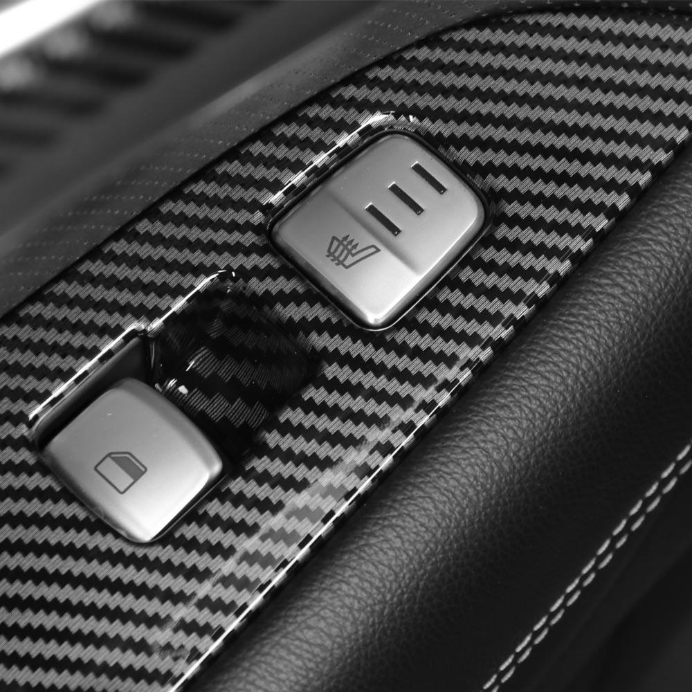 For Genesis G70 2019-2026 Window Button Control Panel Cover 4pcs Door Armrest Protection Frame Trim Interior Styling LHD