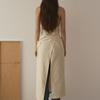 EcommaE LINEN MAXI APRON (BUTTER)