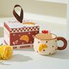 Puppy ceramic mug couple water cup hand-painted cup home office coffee cup for girls birthday gift