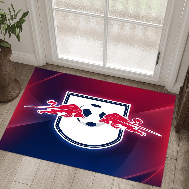 RB Leipzig Football Design Crystal Velvet Carpet Cozy Non?Slip Printed Rug For Bedroom Living Room Entrance
