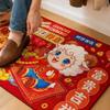 Cartoon 2027 New Year Anti Slip Mat Blessing Words Sheep Door Mat  Spring Festival
