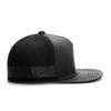 Hip Hop Blank Black Leather Adult Sun Hat Hip Hop Baseball Hat