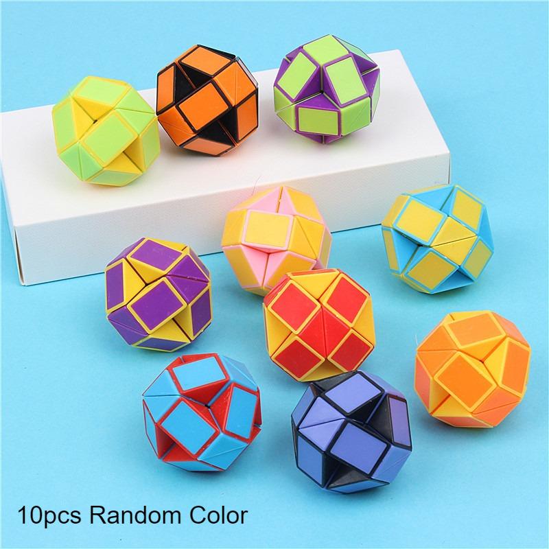 10Pcs Versatile Magic Ruler Puzzle Magic Cube 24 Section Mini Magic Cube Birthday Party Favors Festival Supplies