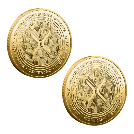 XRP Coin Hatıra Parası Finansal İnovasyonun Sembolü XRP Ethereum Coin Önde Gelen Dijital Coinleri Vurgulayan Meraklılar İçin Hediye Eğitici