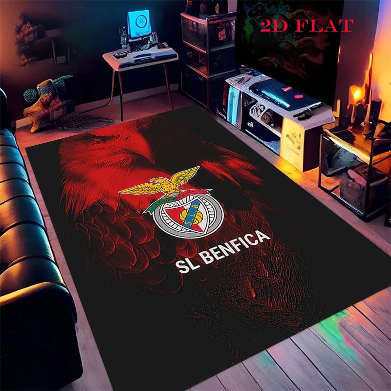 S.L. Tappeto Tappeto Poster Benfica per Soggiorno Camera da Letto Casa Decorazione Divano, Tappetino Antiscivolo per Giochi Bambini