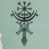 One Piece Handmade Norse Viking Wall Art Rune Decor Metal Craft Home Hanging Gift For Museum Nordic Mythology Theme Restaurant
