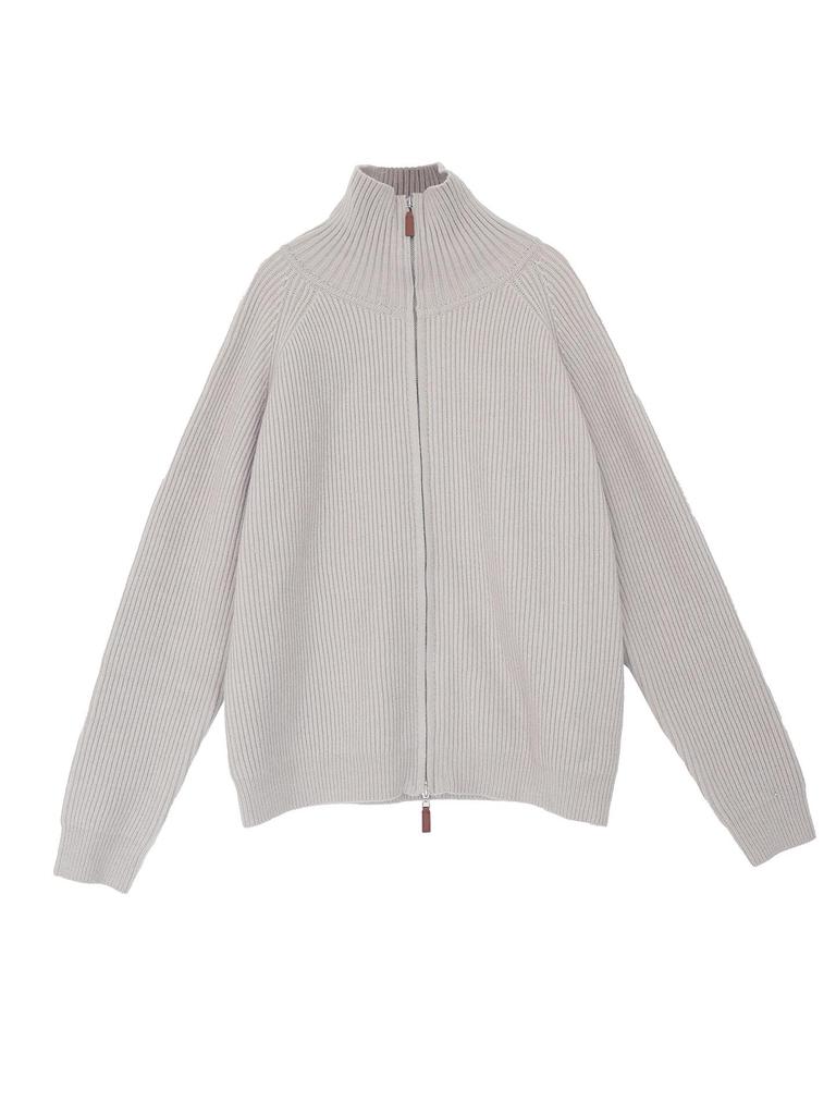 Women's Plus Size Elegant Double Zipper Stand Collar Sweater - Casual Winter Fashion Korean Style Outerwear