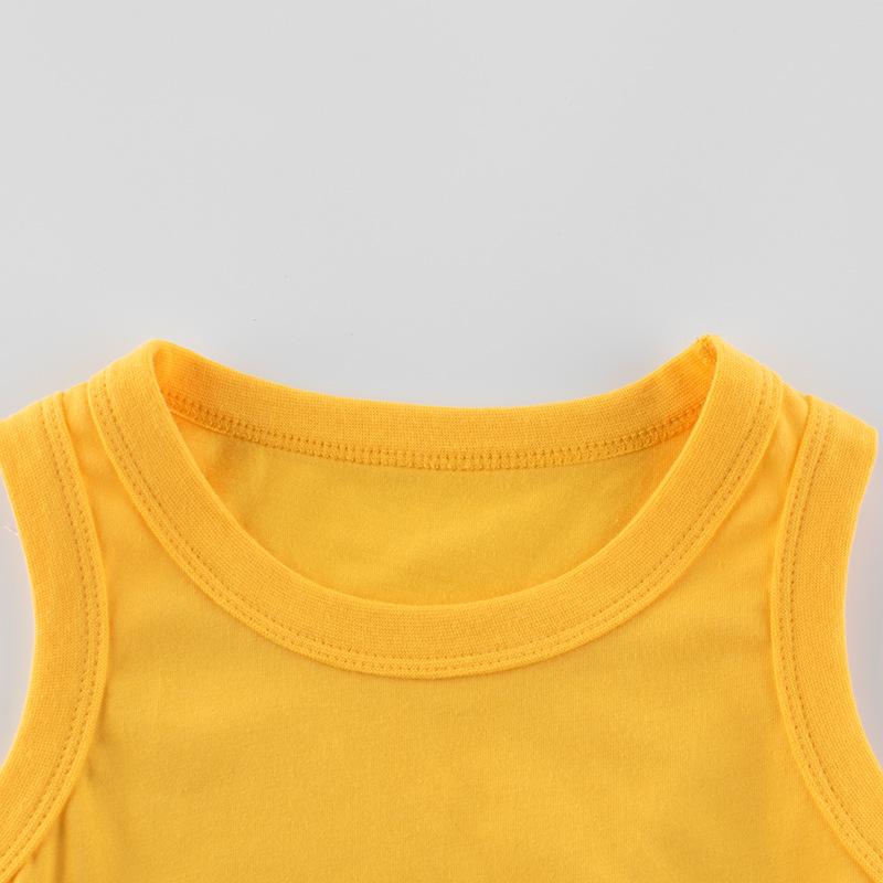 Tops Baby Boys Solid Sleeveless Color Tshirts Vest Kids Boys Girls Summer Basic Shirts Cotton Athletic Undershirts