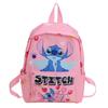Lilo Stitch Kids Backpack With Durable Nylon For School Use And Cartoon Design