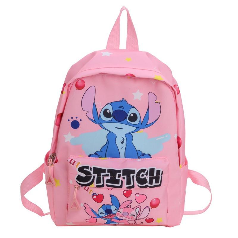 Lilo Stitch Kids Backpack With Durable Nylon For School Use And Cartoon Design