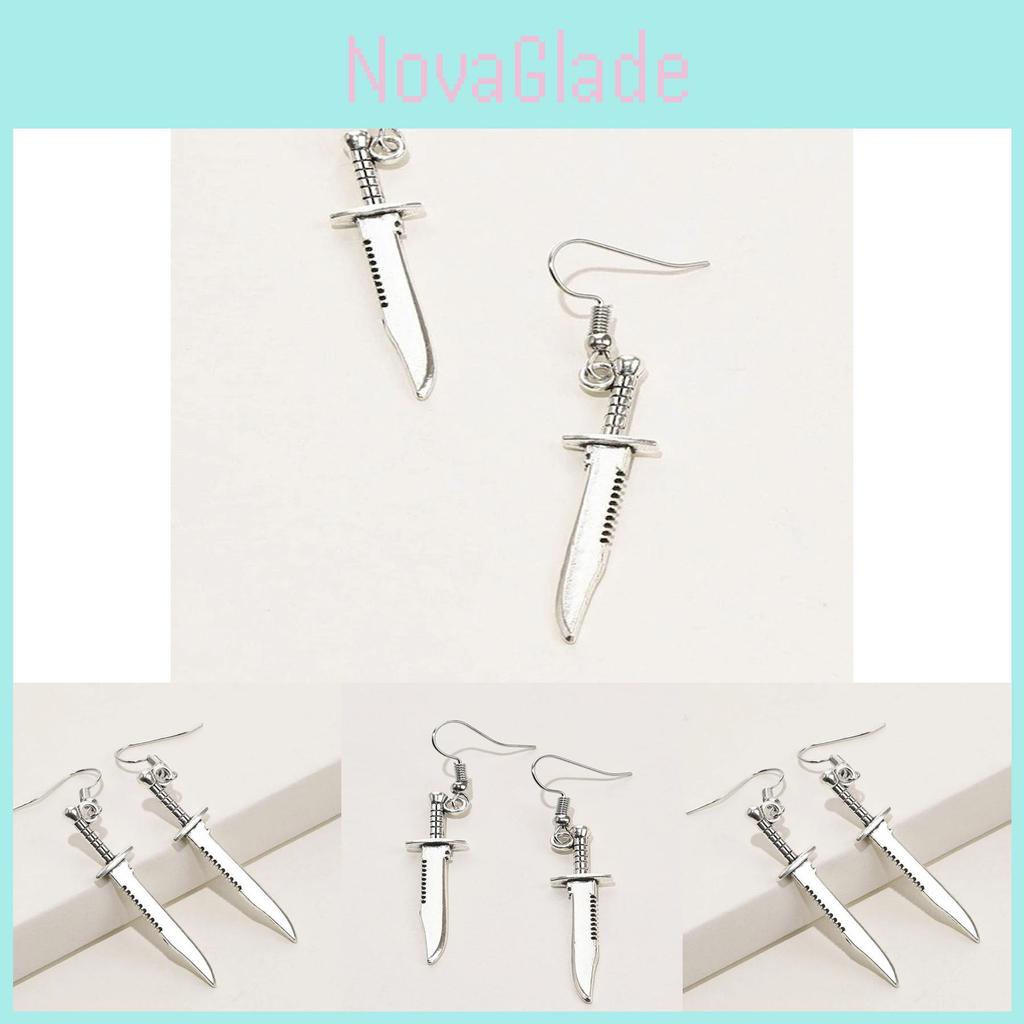 Stylish Women's Alloy Sword Pendant Earrings Trendy Geometric Design For All Occasions
