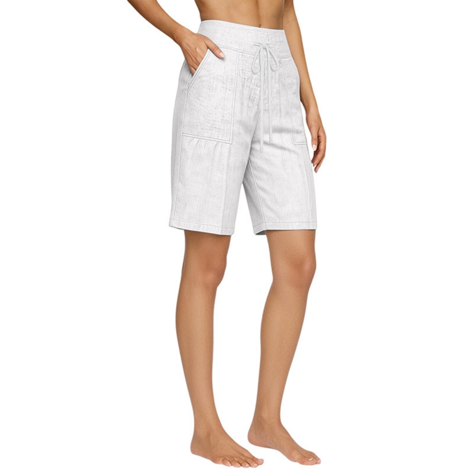 Women s Fashionable Loose-Fit Tie-Waist High-Waisted Wide-Leg Cropped Pants M