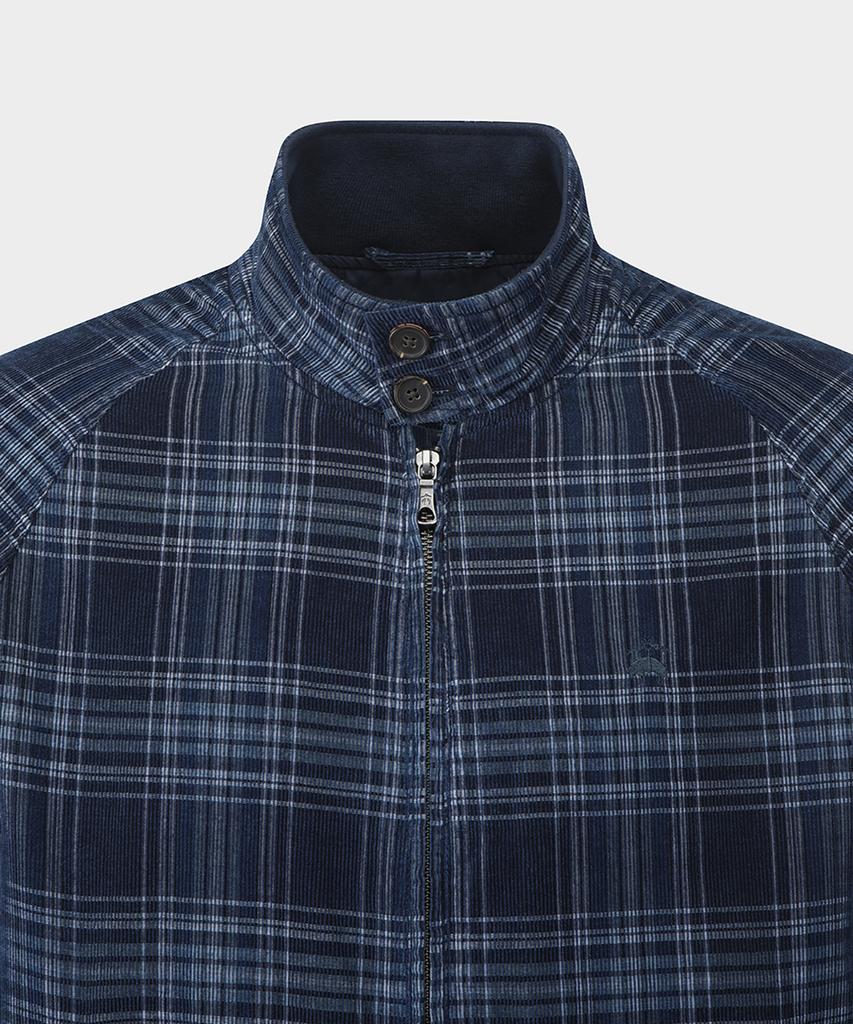 Brooks Brothers Corduroy Check Harrington Jacket (Navy) (Bbojmm4858Qef)