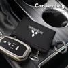 Car Leather Key Wallet Card Bag Emblem keychain Pouch For Mitsubishi Eclipse Lancer Space Delica Triton Ralliart Ex Star Jinxuan