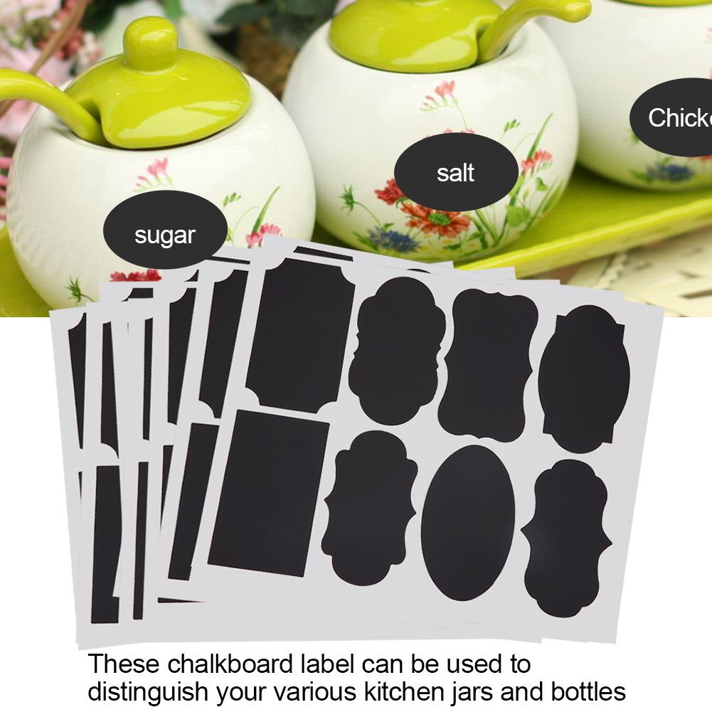 

88pcs Chalkboard Kitchen Jar Bottles Label Blackboard Tag Stickers Craft Decoration with Pen