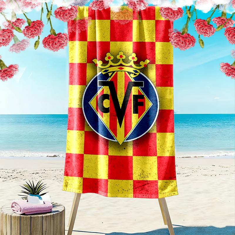 Villarreal Print Beach Towel, Large Soft Quick Dry Towel for Beach Camping Swimming