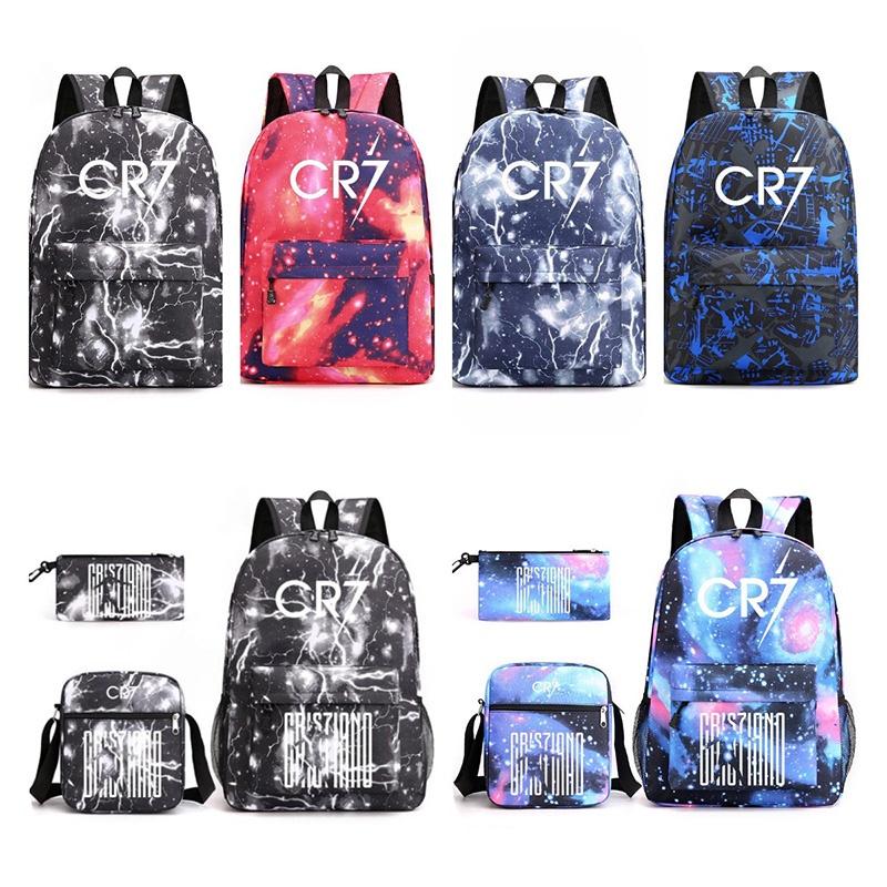 Fashionable Cr7c Teenager Backpack Set With Pen Bag Wholesale