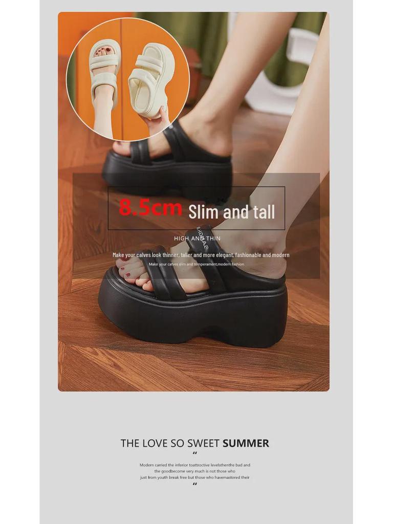 Women's Thick-Soled Platform Sandals - 2025 Summer Fashion, Height-Enhancing European Style