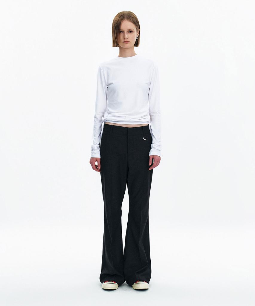 Yunse Ring Flare Trousers (Charcoal)