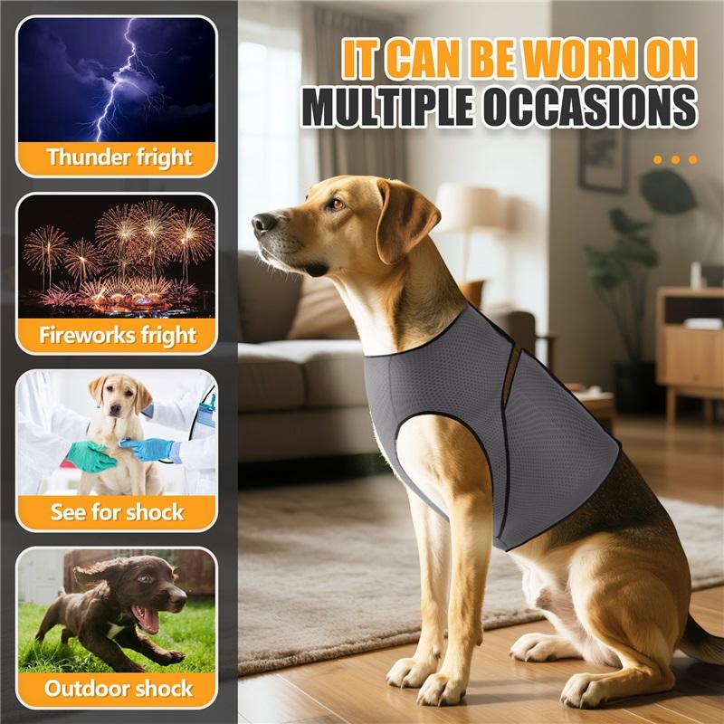 Giacca Anti-Ansia per Cani, Cappotto per Cani per i Temporali, Maglietta Calmante per Cani Delicata sulla Pelle - Mantiene l'Animale Calmo, Gilet Anti-Ansia per Cani e Gatti