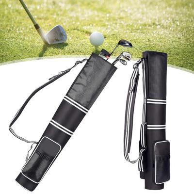 Golf Club Storage Bag with Multiple Pockets Waterproof Adjustable Sling Strap Golf