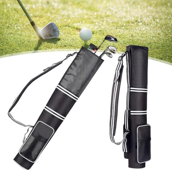 Oppbevaringsveske for golfkøller med flere lommer Vanntett Justerbar bærestropp Bæreveske for golfkøller Organiserer for golftesser