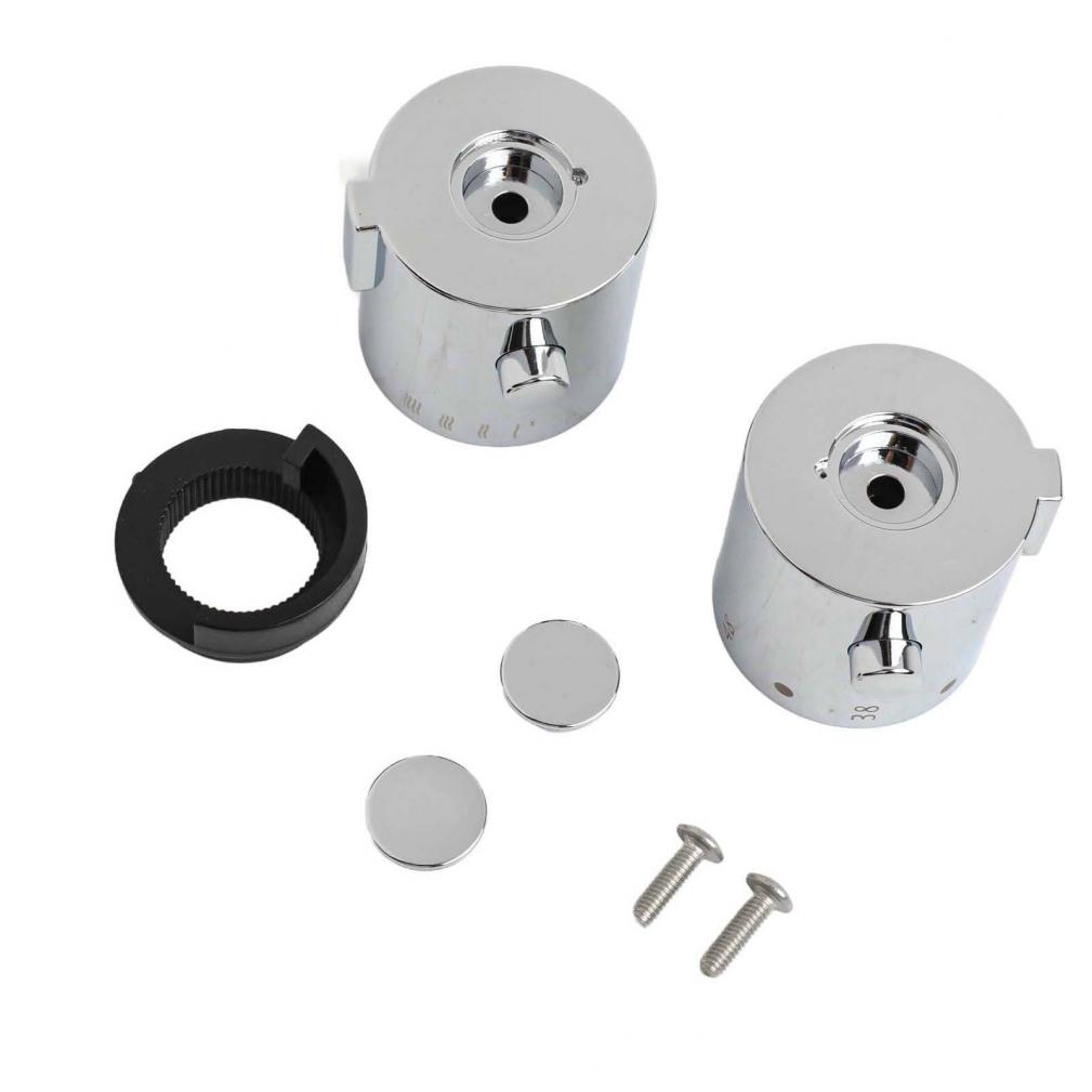 Bath Shower Mixer Knob Handles For SMA Thermostatic Mirror Shower Silver