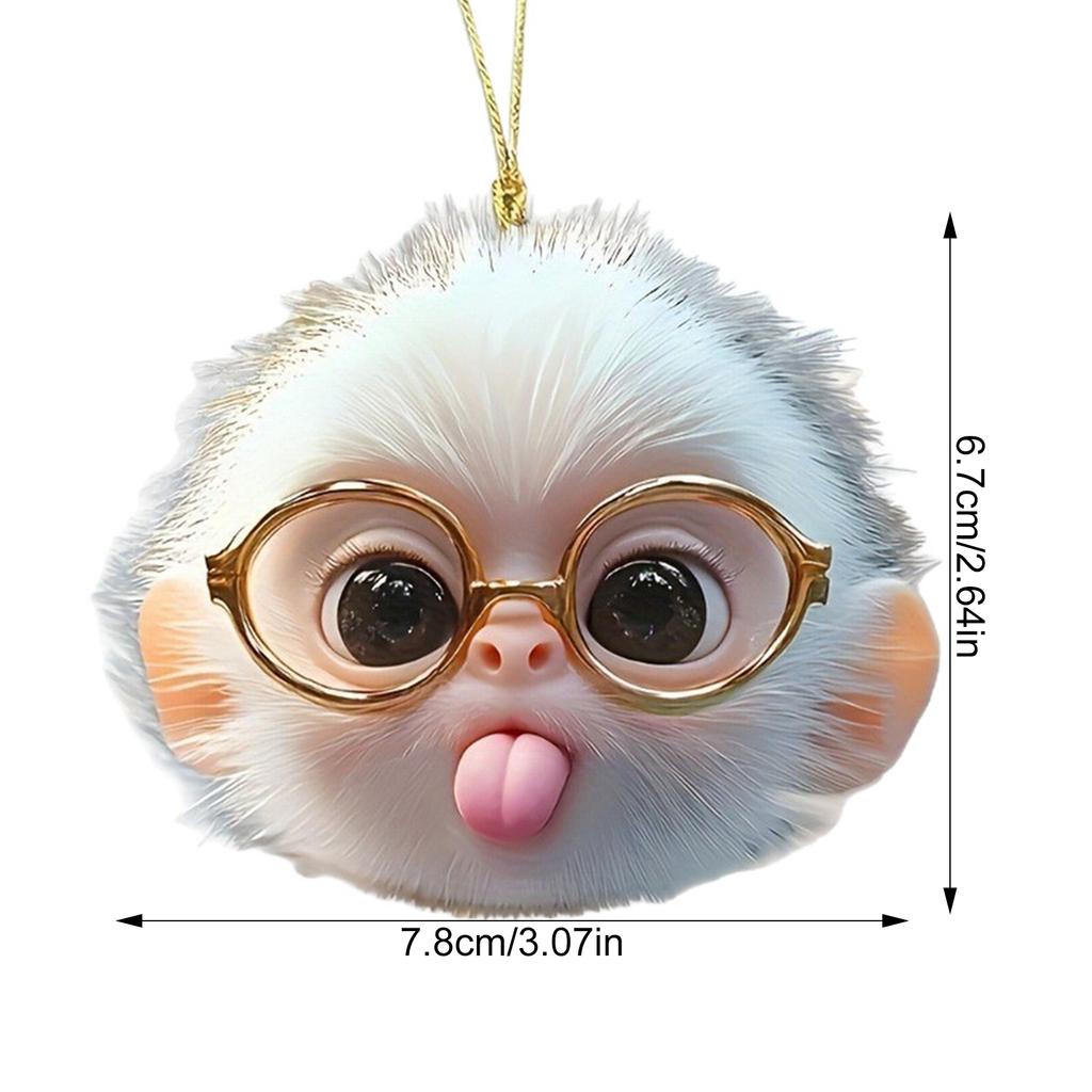 Acrylic Monkey Pendant Keychains Car Rear View Mirror Keychain with Cute Monkey for Versatile Party Gift Essentials