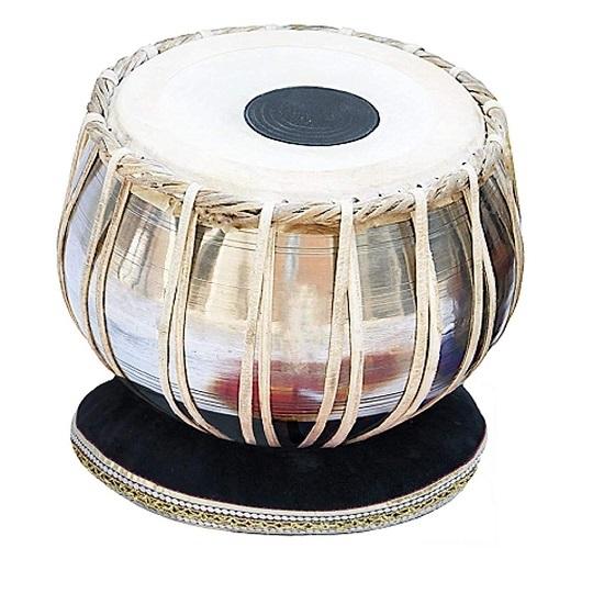 Stainless Tabla Drum Set, Steel Bayan, Sheesham Wood Daya With Free Gatta, Hammer And Carry Bag