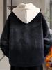 Men's Trendy Velvet-Lined Denim Hooded Jacket for Youth - Winter Warmth
