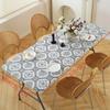 1pc Rectangle Vinyl Picnic Table Cloth Waterproof Elastic Fitted Table Covers Outdoor Table Cover for Camping Dining Indoor