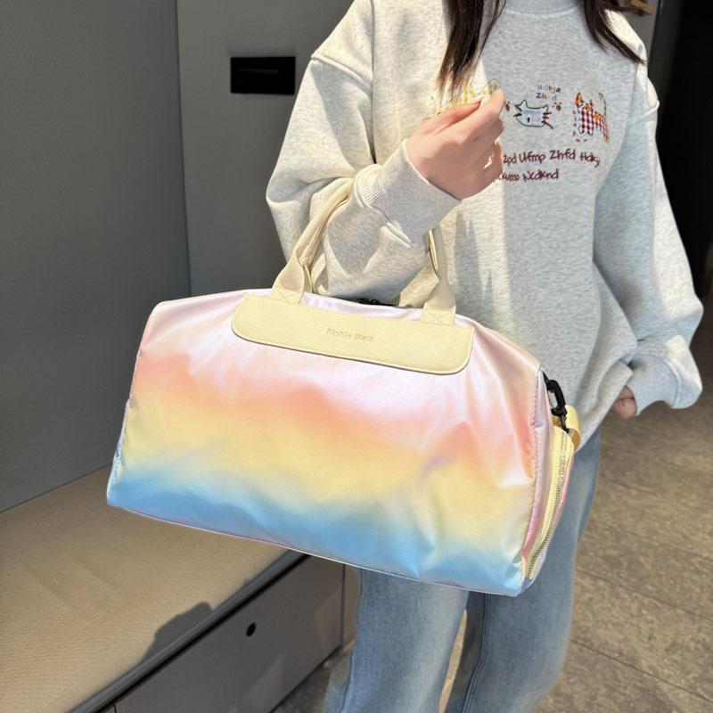 Gradually change fashion shoulder fitness bag new trend wet and dry separation yoga bag large capacity travel bag