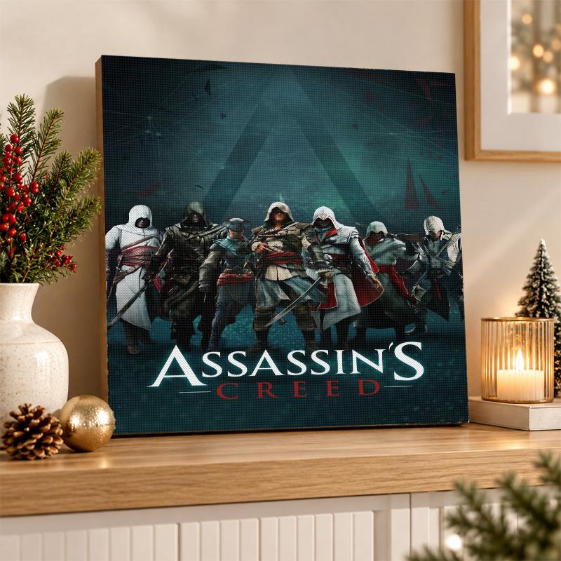 Sada na diamantové malování Assassin's Creed 5D plný vrták DIY diamantová mozaika Nástěnná malba Domácí dekorace
