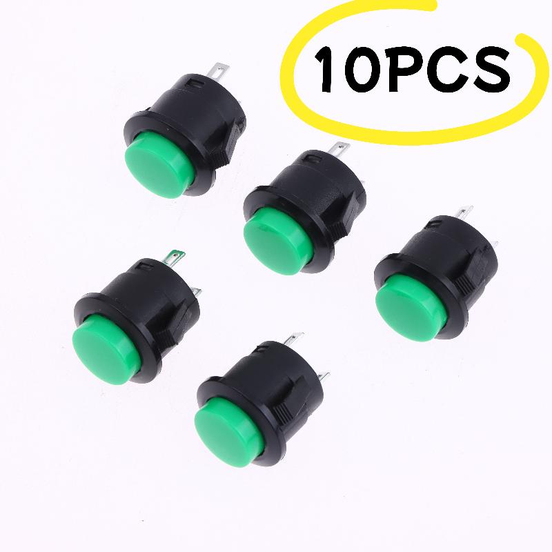 5/10Pcs 3/1.5A Momentary Push Button Switch R13-507 16mm Round Switch 2Pins ON-OFF Self-reset Panel Mounting