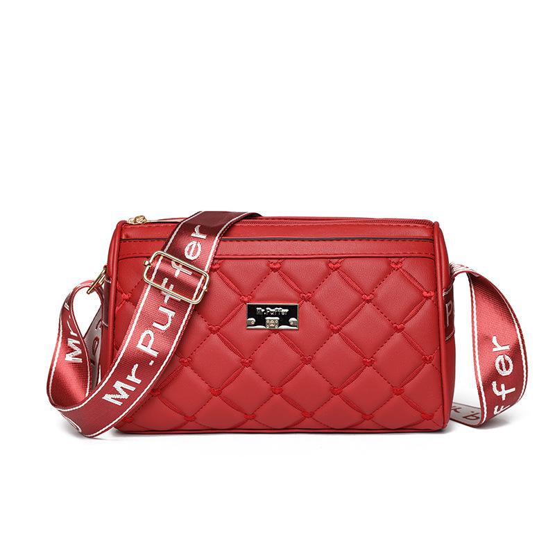 Bag New Embroidery Thread Love Satchel Fashion Trend Ladies Mom Shoulder Small Square Bag Oblique Span Bag