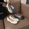Women's Woven Bowknot Low Heels - Comfortable Square Toe Flats for Spring/Autumn