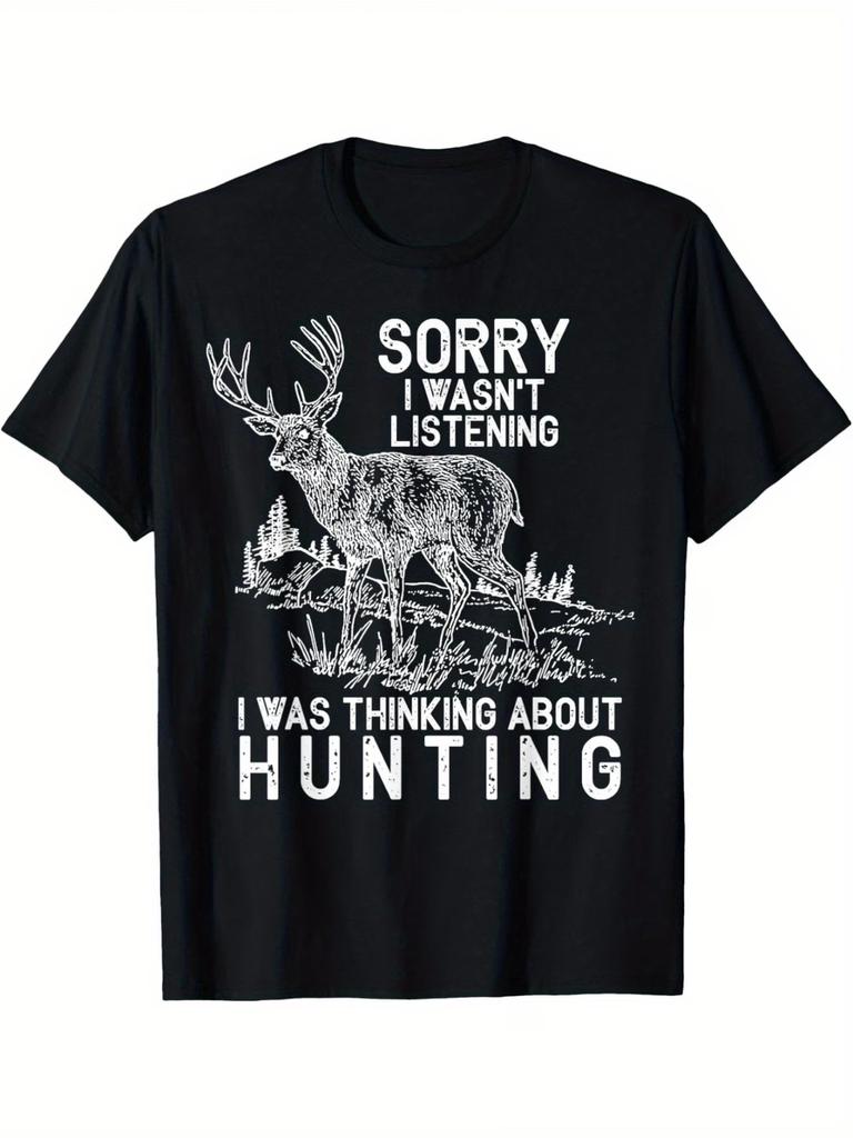 Funny Hunting T-Shirt - Deer Shirt Gift T-Shirt Summer Comfortable Casual Short