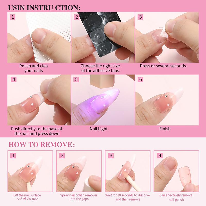 

Гель-клей для ногтей Прозрачный Клейкая лента для накладных ногтей Наклейки Клей DIY Многоразовые Маникюрные Аксессуары для Ногтей