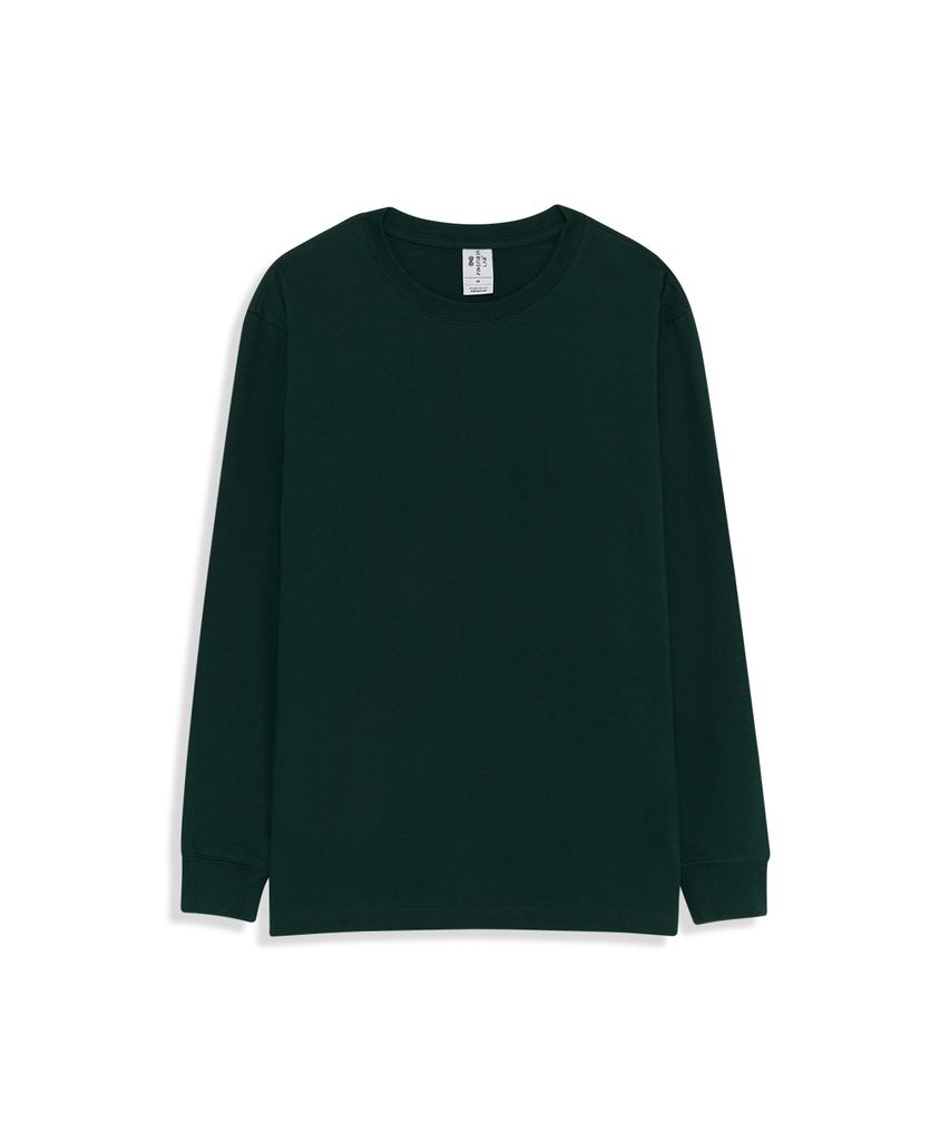 Howeeo Relaxed Midweight Long Sleeve T-Shirt - Deep Green