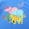 Summer new boys' short-sleeved T-shirt animal cartoon print children's round neck top