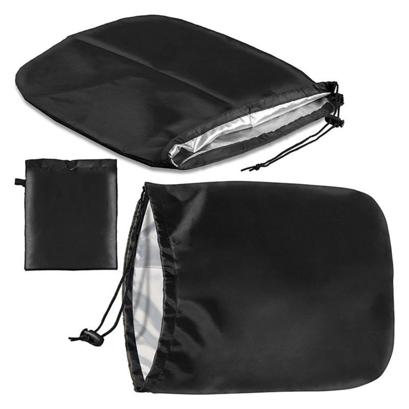 Universal Car Mirror Rain Shield Cover Waterproof Protector Frostproof With Anti Freeze Lining Quick Release Design 2pcs