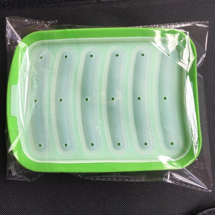 6 Grids Silicone Sausage Maker Mould for DIY Ham Hot Dog Cake Baking Non-Stick Dishwasher Safe Kitchen Tools Accessories