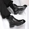 Retro Style Mens Ankle Boots High Top Casual Side Zipper Men Motorcycle Boots Round Toe Comfort Leather Men Shoes